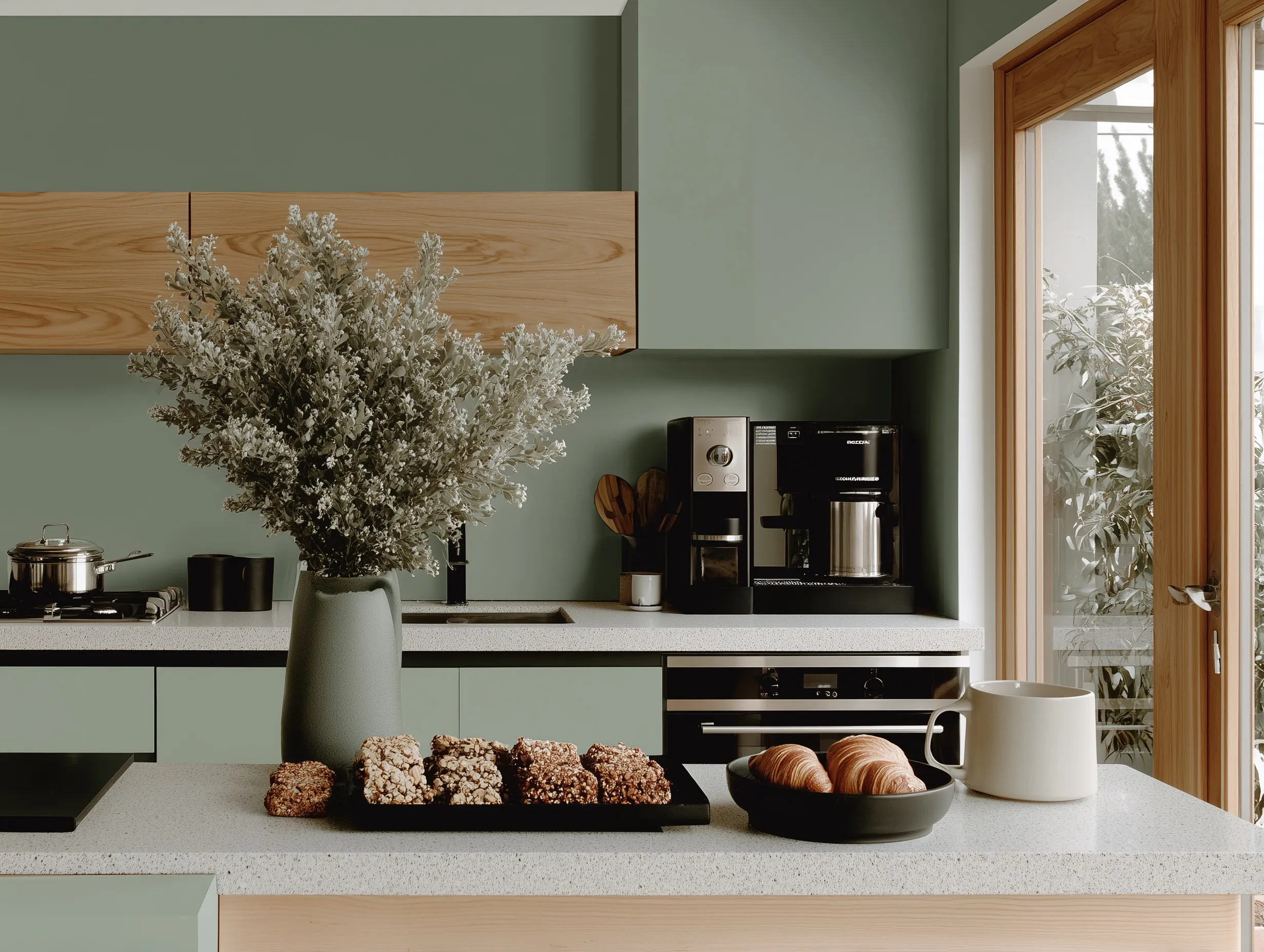 Fresh green salad with vibrant vegetables